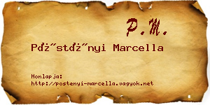 Pöstényi Marcella névjegykártya